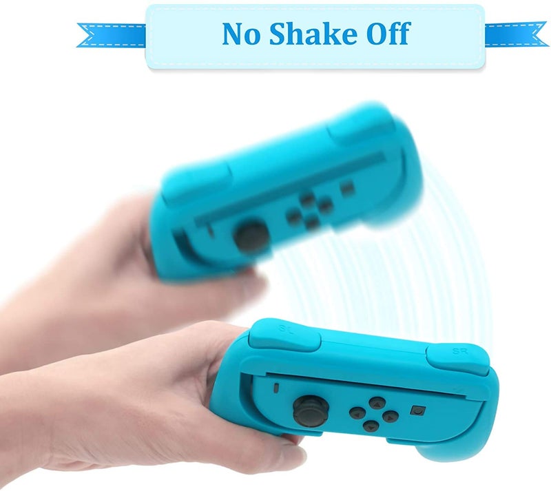 IRIDESCENT Controller Grip for Nintendo Switch Joy-Con, Wear-Resistant Handheld Joystick Remote Handle Compatible with Switch, 2 Pack (Red+Blue) - Image 3
